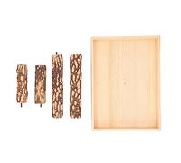 Per, per il pappagallo, playstand di pesce persico con superficie ruvida per l'esercizio degli uccelli