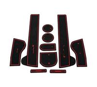 Per Per Qashqai J10 07-13 10 PZ Tappetino In Gomma Per Scanalature Per Porte Cuscino Per Porte Slot Portaoggetti Sottobicchiere Antipolvere Adesivo Inserto portabicchieri(rosso)