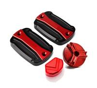 Per Per T-Max Per TMAX 500 560 530 SX DX Per TECH MAX Coperchio Serbatoio Pompa Freno Liquido Freni Moto Tappo serbatoio carburante(4-Red)