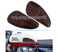 Per Personalizzato Reale Enfield Interceptor 650 Pelle Ginocchio Pad Coppia D4