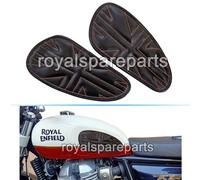 Per Personalizzato Reale Enfield Interceptor 650 Pelle Ginocchio Pad Coppia D7