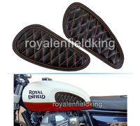Per Personalizzato Reale Enfield Interceptor 650 Serbatoio Pelle Knee Pad D2