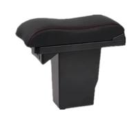 Per Peugeot 2008 2012-2018 Bracciolo Centrale A Doppio Strato Con Ricarica USB Retrofit Dedicato Per Interni Bracciolo Portaoggetti(Black red 3usb)