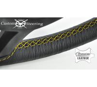 Per Peugeot 206 (1998 - 2010) Copertura Del Volante IN Pelle Giallo S.