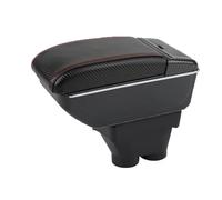 Per Peugeot 208 2000-2025 Box Bracciolo Per Auto Console Centrale Custodia Per Conducente Supporto Per Gomito Bracciolo Centrale Auto(D-No USB-Red Line)