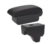 Per Peugeot 208 2008 2019-2022 2023 2024 2025 Bracciolo Per Auto Parti Di Ricambio Dettagli Interni Scatola Portaoggetti Accessori Centro Bracciolo Box(C Black red NO USB)