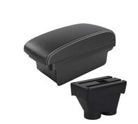 Per Peugeot 208 2012 2013 2014 2015 2016 2017 2018 Scatola Di Immagazzinaggio Per Bracciolo Auto Accessori Interni Contenitore portaoggetti console centrale(A3 Nero bianco NOUSB)
