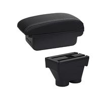 Per Peugeot 208 Box Bracciolo Accessori Scatola Portaoggetti Console Centrale Doppio Strato Posacenere Grande Spazio USB 2012-2021(B3 3USB)