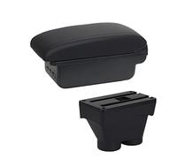 Per Peugeot 208 Box Bracciolo Accessori Scatola Portaoggetti Console Centrale Doppio Strato Posacenere Grande Spazio USB 2012-2021(B2 3USB)