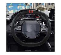 Per Peugeot 208 per E208 2020 2021 2022 2023 Coperchio del volante per auto non slip Accessori automatici Protettore del volante Coprivolante(Black)