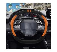 Per Peugeot 208 per E208 2020 2021 2022 2023 Coperchio del volante per auto non slip Accessori automatici Protettore del volante Coprivolante(Orange)