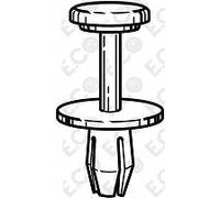 Per Peugeot 807 Kit 50 Rivetto in Plastica Nero per Fissaggio Locari Passaruota