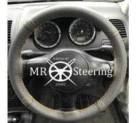 Per Peugeot Boxer Grigio Bicolore Volante IN Pelle Cover 05-12 Giallo Punto