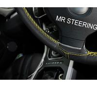 Per Peugeot Expert I Vero Copertura Del Volante IN Pelle Giallo Doppio Cuciture