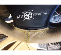 Per Peugeot Expert MK1 95-06 pelle Beige Copertura Del Volante Giallo Doppio S.