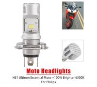 Per Philips HS1 Ultinon Essential Moto +100% Brighter 6500K White Light T9