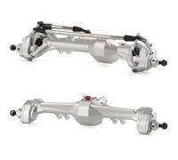 Per Phoenix VRD Per LCG Per Rock F10 VS4-10 1/10 Set Assali Portale Alluminio CNC Con Supporto Servo BTA Telaio RC Crawler Truck Ricambi Assi RC(Silver,1set)