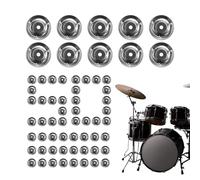 per piattini con anello a campana a tamburello, compagno di piattini a tamburo con anello a tamburo - Anello a tamburello in acciaio inossidabile Anello per piattini Ching, t