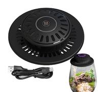 per piccole piante - ABS nero da 3 W, a LED rotante, regolabile | per piante grasse da interni, coltivazione di bottiglie di muschio, decorazione di mini giardini, cur