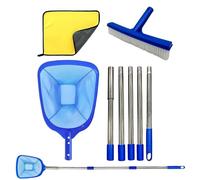 Per Piscina Per Pulizia, Con Spazzola In Tessuto, Spazzola e cestello rete, per piscine interrate, fuori terra, cortili, patii, giardini, parchi, laghetti, vasche idromassaggio, spa, angoli e