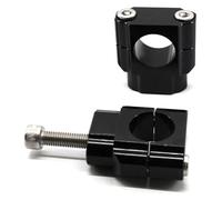 Per Pit Per Dirt Per Bike Per Racing CNC Moto Manubrio Universale Manubrio Fat Bar Riser Morsetto Montaggio Adattatore 22mm 28mm Manubrio Riser Clamp(28mm Black)