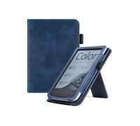Per Pocketbook Touch HD 3 E-Reader Custodia con Supporto Flip Custodia in PU con Supporto per la Mano Blu Scuro