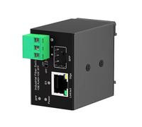 Per POE Industriale Aggiornato con 1 Porta Gigabit RJ45 e 1 Porta Gigabit SFP, Montaggio su Guida DIN, Uscita POE BT90W, Plug And .