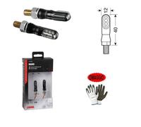 PER POLARIS COPPIA DI FRECCE A LED 12V NANO OMOLOGATE PER MOTO LENTE FUMÃ UNIVE