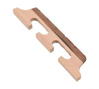 Per ponte banjo in acero ed ebano per banjo a 4 6 corde, sella standard da 3 piedi per trasmissione del tono chiaro e vibrazioni stabili, colore legno (6 corde)