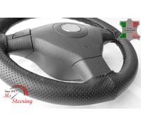 PER PORSCHE 356 B 60-63 PERF NERO COPRIVOLANTE IN PELLE NERO CUCITURA