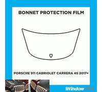 Per Porsche 911 Cabriolet Carrera 4S 17 + Trasparente Cofano Grattare Protezione