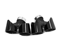 Per Porsche 911 Per Carrera 991.2 2016-2018 Quad Exhaust Tips Ugello Marmitta Gola della coda posteriore(Nero)