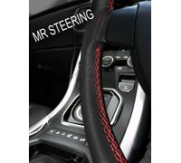 Per Porsche 924 1976-1988 Volante IN Pelle Nera Cover Rosso Doppio Punto