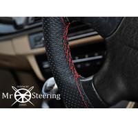 Per Porsche 924 Perforata Volante IN Pelle Cover 76-88 Rosso Doppio Punto