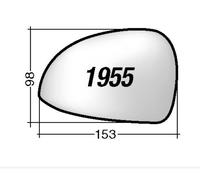 Per Porsche Carrera S da 2016 Vetro di Ricambio Dx per Specchio Retrovis. 153x98