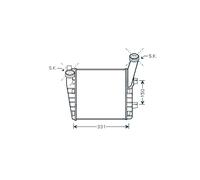 Per Porsche Cayenne 2002-2010 Radiatore Intercooler Destro 7L6145804