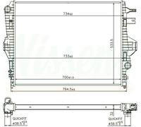 Per Porsche Cayenne 2010-2014 Radiatore di Raffreddamento Hybrid 7P0121253A