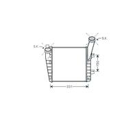 Per Porsche Cayenne 2010-2014 Radiatore Intercooler Destro 7L6145804