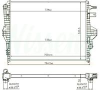 Per Porsche Cayenne 2014-2017 Radiatore Di Raffreddamento Ibrido 7P0121253A