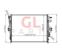 Per Porsche Cayenne 92A 2014-2017 Radiatore Motore Raffreddamento 7P0121253A