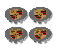Per Porsche Coprimozzo In Lega Set Di 4 Grigio 76Mm 911 718 Boxster Cayman