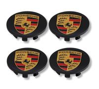 Per Porsche Coprimozzo In Lega x4 Nero 65 Mm 911 718 Boxster Cayman