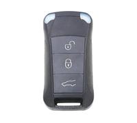 Per Porsche Per Cayenne 2003+ Custodia portachiavi con chiave a conchiglia a 3 pulsanti HU66 non tagliata JUNOOS