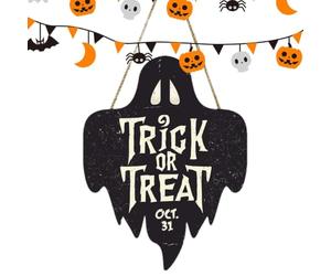 per porta di Halloween a forma di fantasma spettrale