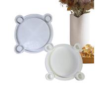 per Portacandele in Resina,Per Colata Rotondi Con 4 Fori Per Candele Affusolate - Decorativi Epossidici Fatto A Mano Per Creazione | Per Arti Domestiche Lavori Manuali Festa Famiglia