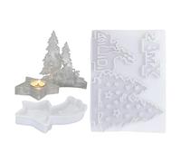 Per Portacandele Natalizi,Forme Per Colata Di Alimentare Con Rilascio Facile - Per Colata In Resina Natalizi | Per Decorazioni Fai Da Te Progetti Artistici E Artigianali Addobbi Aromaterapia