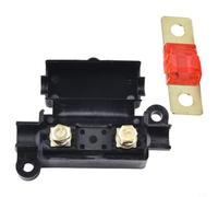 per portafusibili midi 40 A con accessori termorestringenti, scatola dei fusibili in linea in ABS + rame per 12 V/24 V/32 V DC, adatto per roulotte, marine, industria e sistemi audio (150 A, rosso)