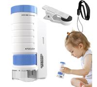 per - Portatile 60X-120X | Giocattolo Educativo STEM E Scienziato con Clip per Telefono E Corda | Mini Tasca per Esplorazione Della Natura A Scuola, Jou