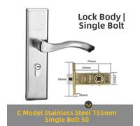 Per Porte Interne Serratura Inox 304 Per Camera da Letto Privacy Set Completo Ac