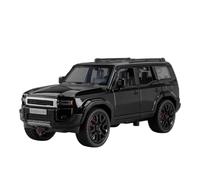Per Prado SUV 1:32 Modello di auto Pressofusione in lega Tirare indietro 6 porte aperte Suono Luce Fuoristrada Regali Batteria non inclusa(Black)